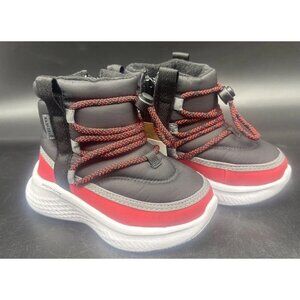 Skechers Skech-Lite Waterproof Black Red Winter Snow Boots TODDLER Sz 6 NEW